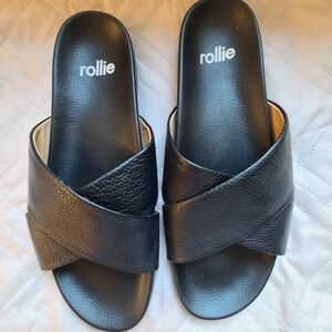 Rollie Cross-Slide Sandal, Size 42/US 11